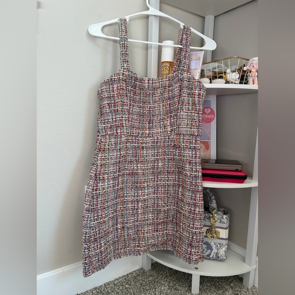 Multicolor Tweed Dress
